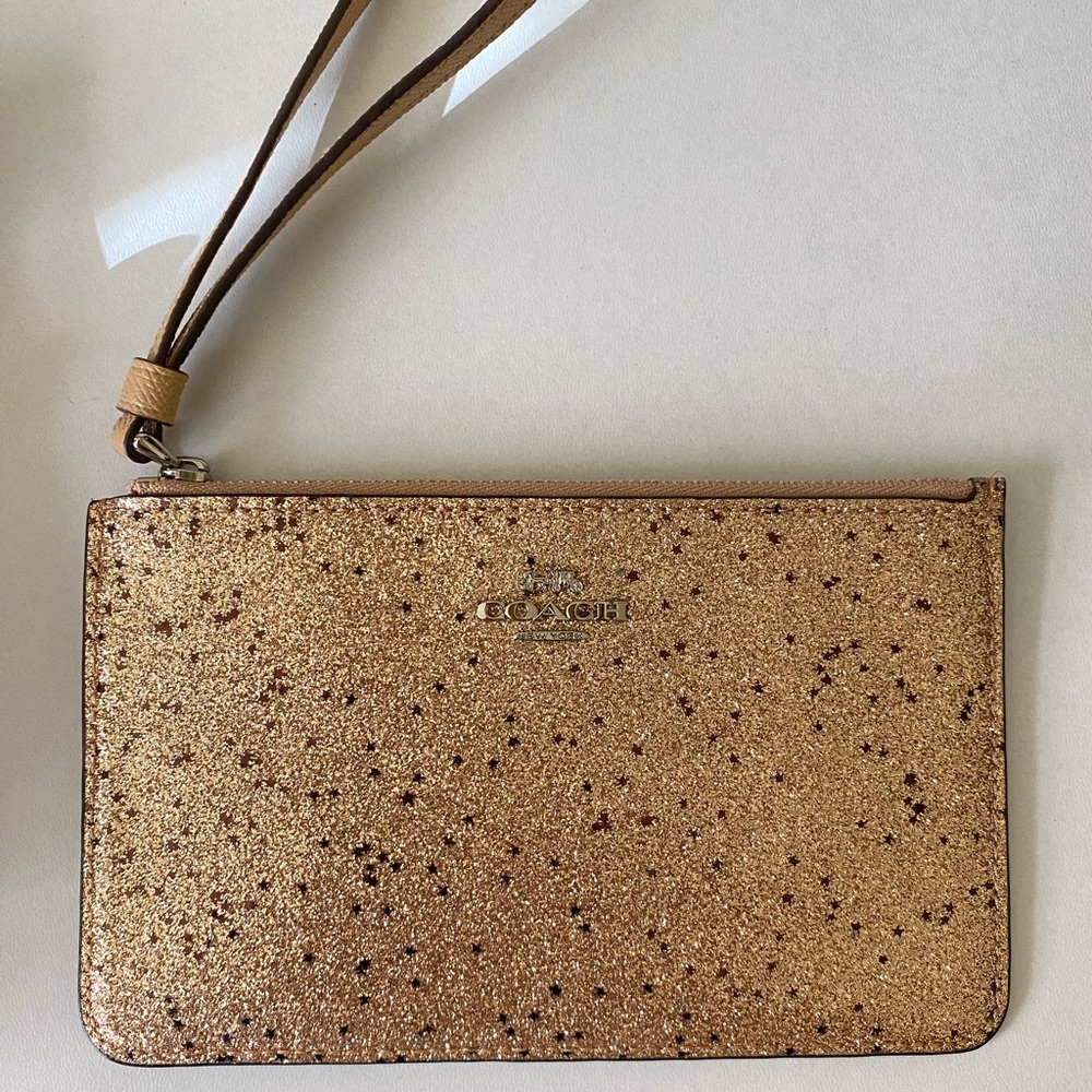 Coach glitter wristlet
